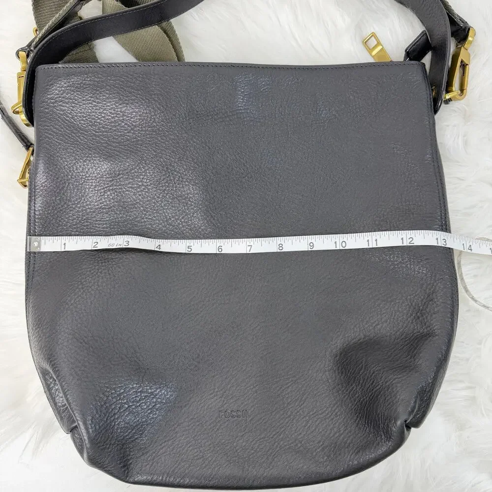 Fossil Maya Cowhide Leather Small Slouchy Hobo Purse